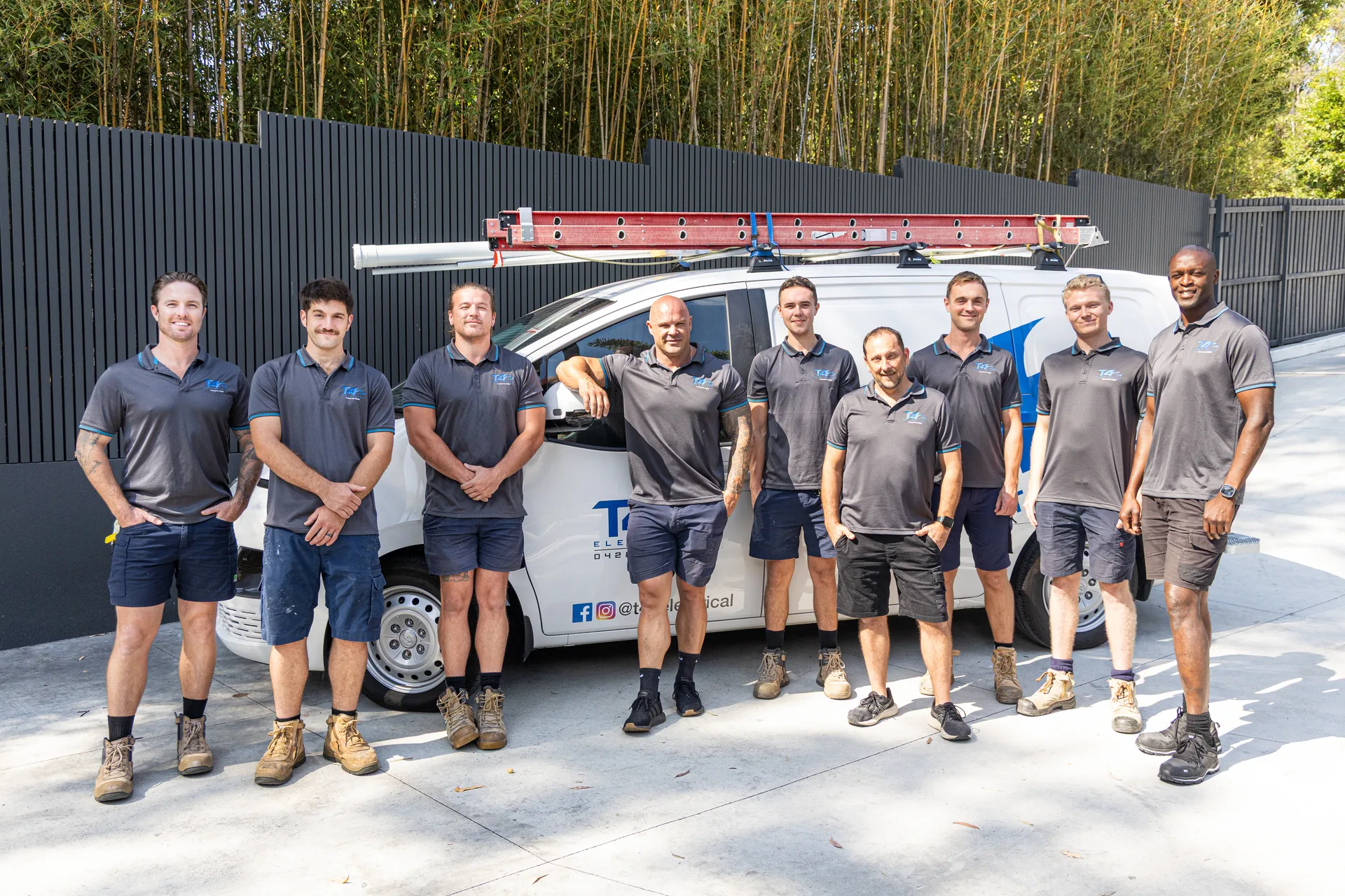 The Air Conditioning Broadbeach Waters team with a service van